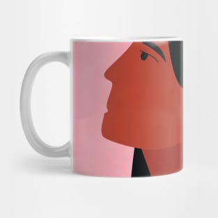 Woman Illustration, Christmas Vibes, Modern, Minimalist, Snowflakes, Snowy Mug